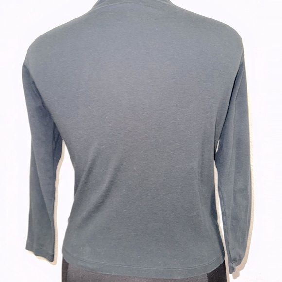 Women’s 3/4 sleeve black Santa Baby sequined beaded shirt sz L - Picture 4 of 7